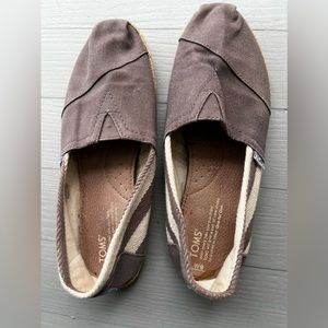 Toms alpargatas shoes - brown with stripes - size 9
